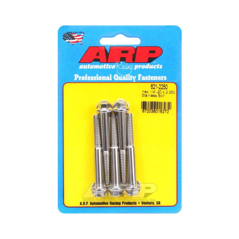 Șuruburi și piulițe universale ARP 1/4-20 – Șuruburi hexagonale din oțel inoxidabil x5 - ARP-621-2250 - 621-2250 - 3666618191904